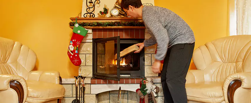 Rusted Metal Fireplace Restoration in Baton Rouge, Louisiana